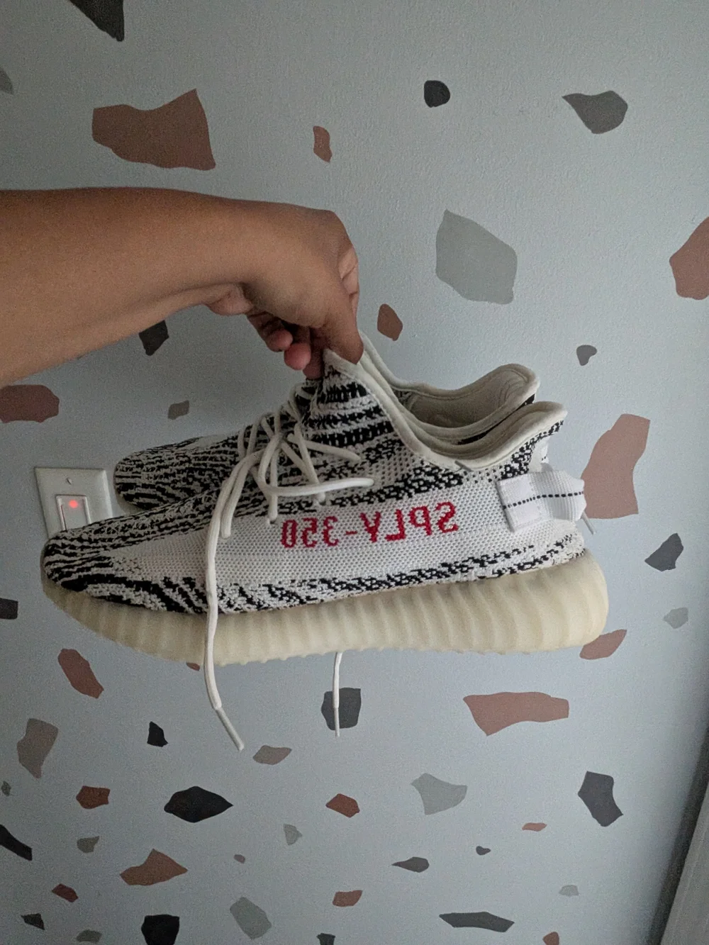 Mens zebra 350 knit sneaker